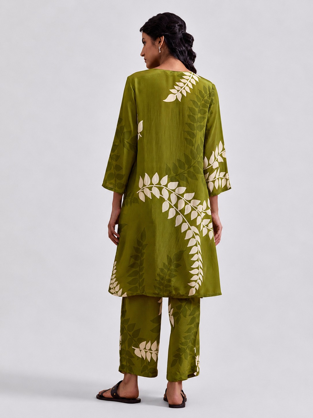 Green Printed Kurta