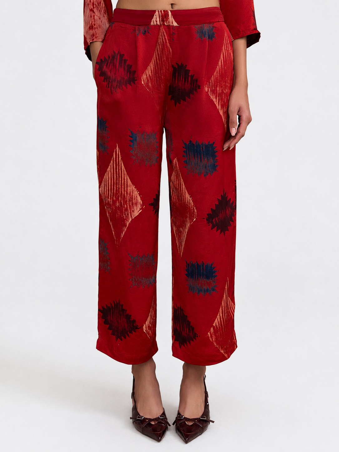 AJRAKH Printed Straight Trouser
