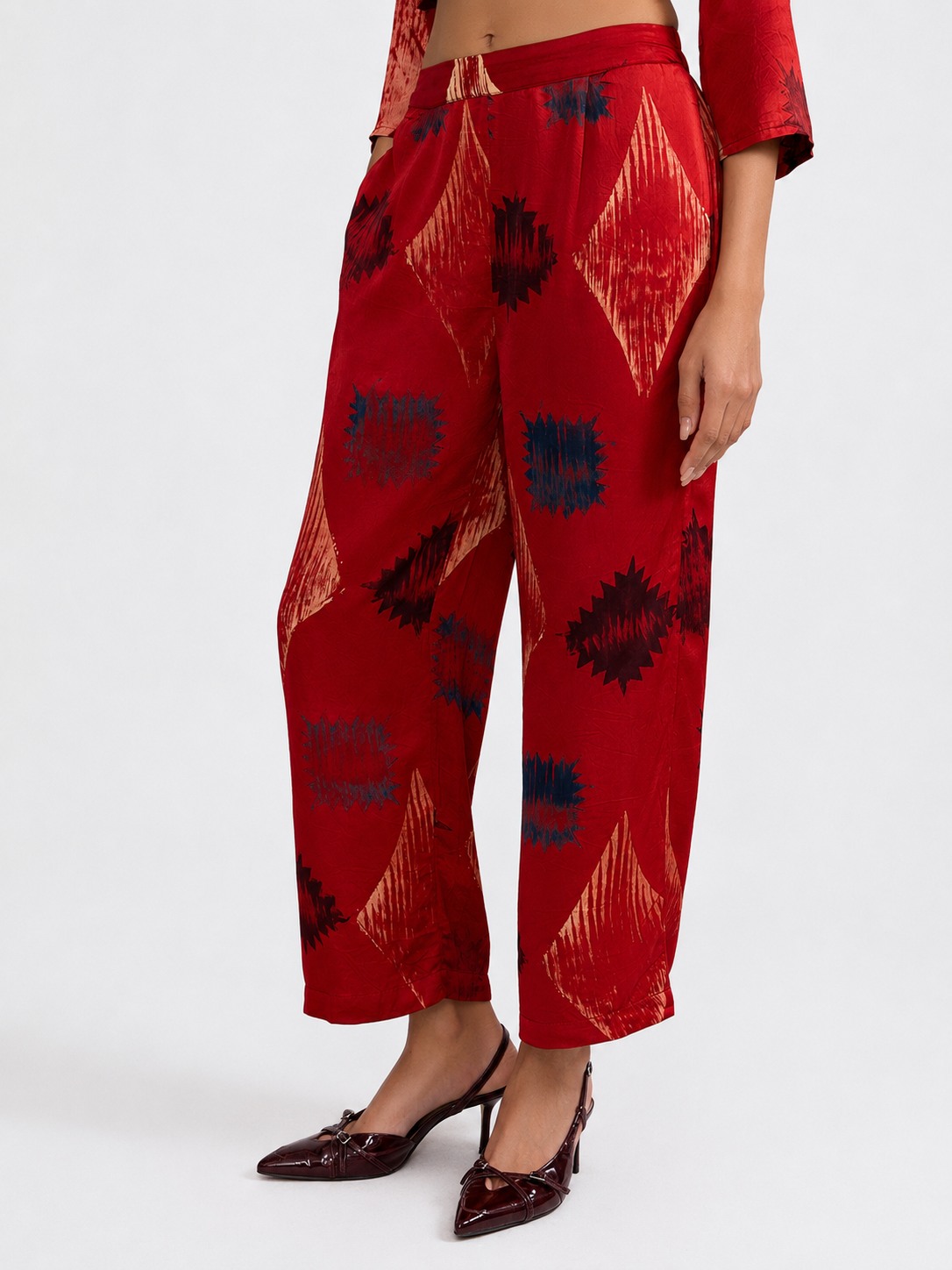 AJRAKH Printed Straight Trouser