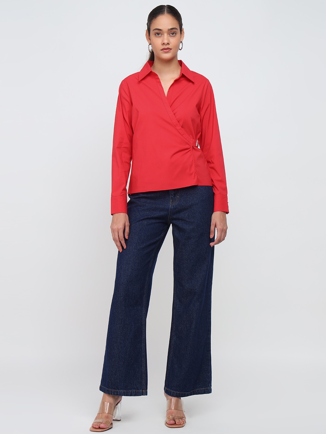 Zewg Raggi Red Wrap Top