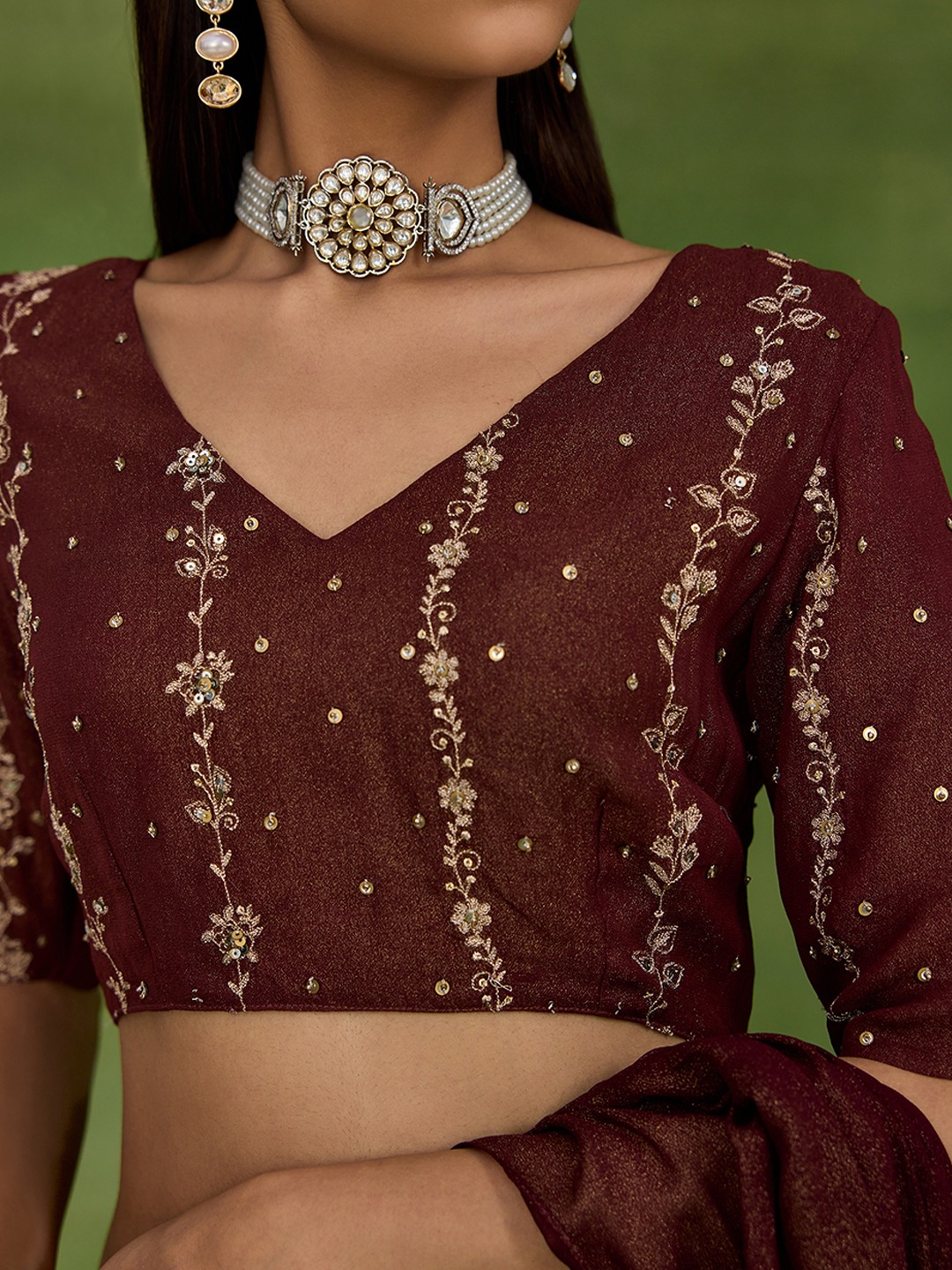 Kehkashan Brown Top