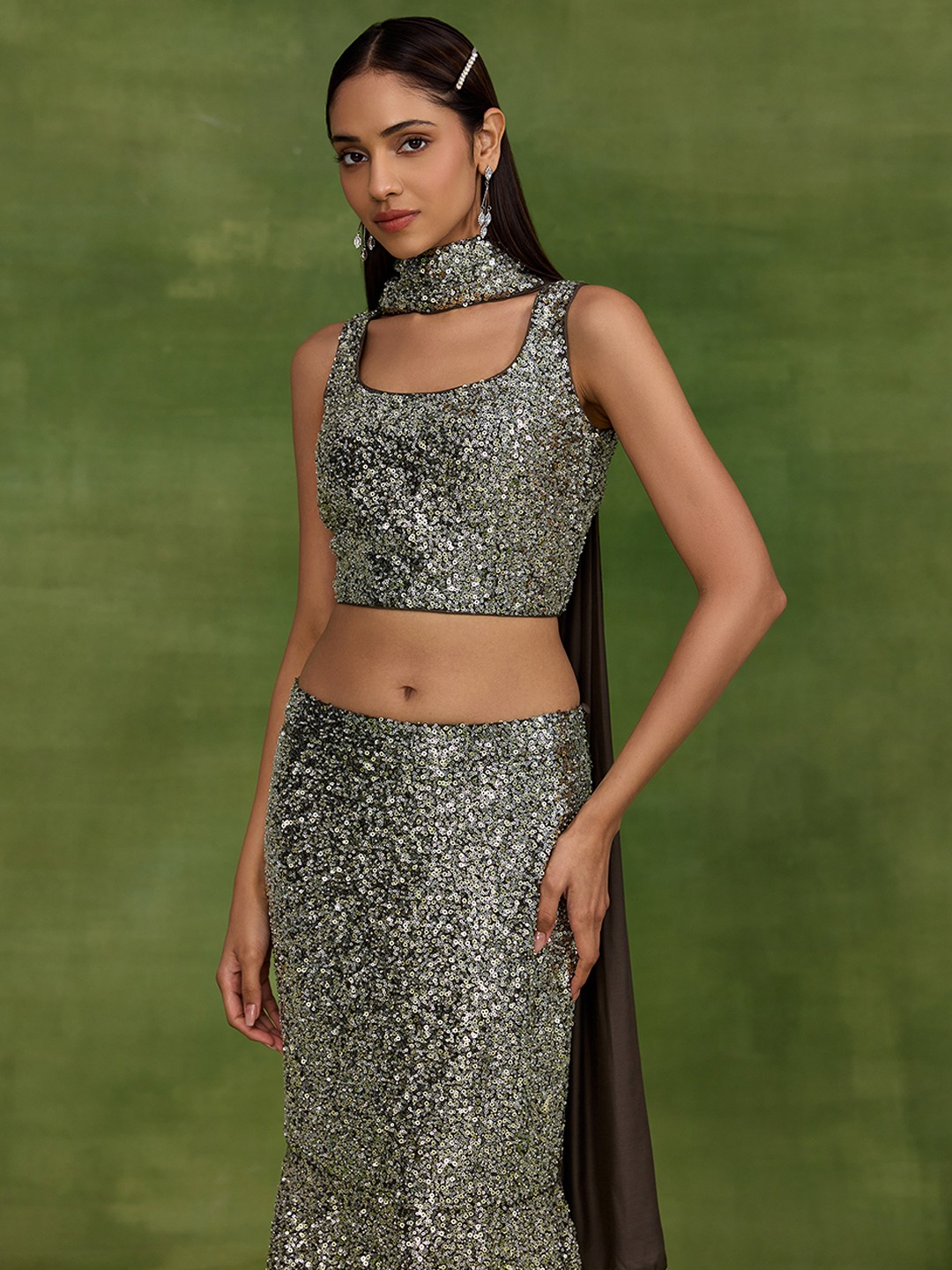 Kehkashan Sequin Top