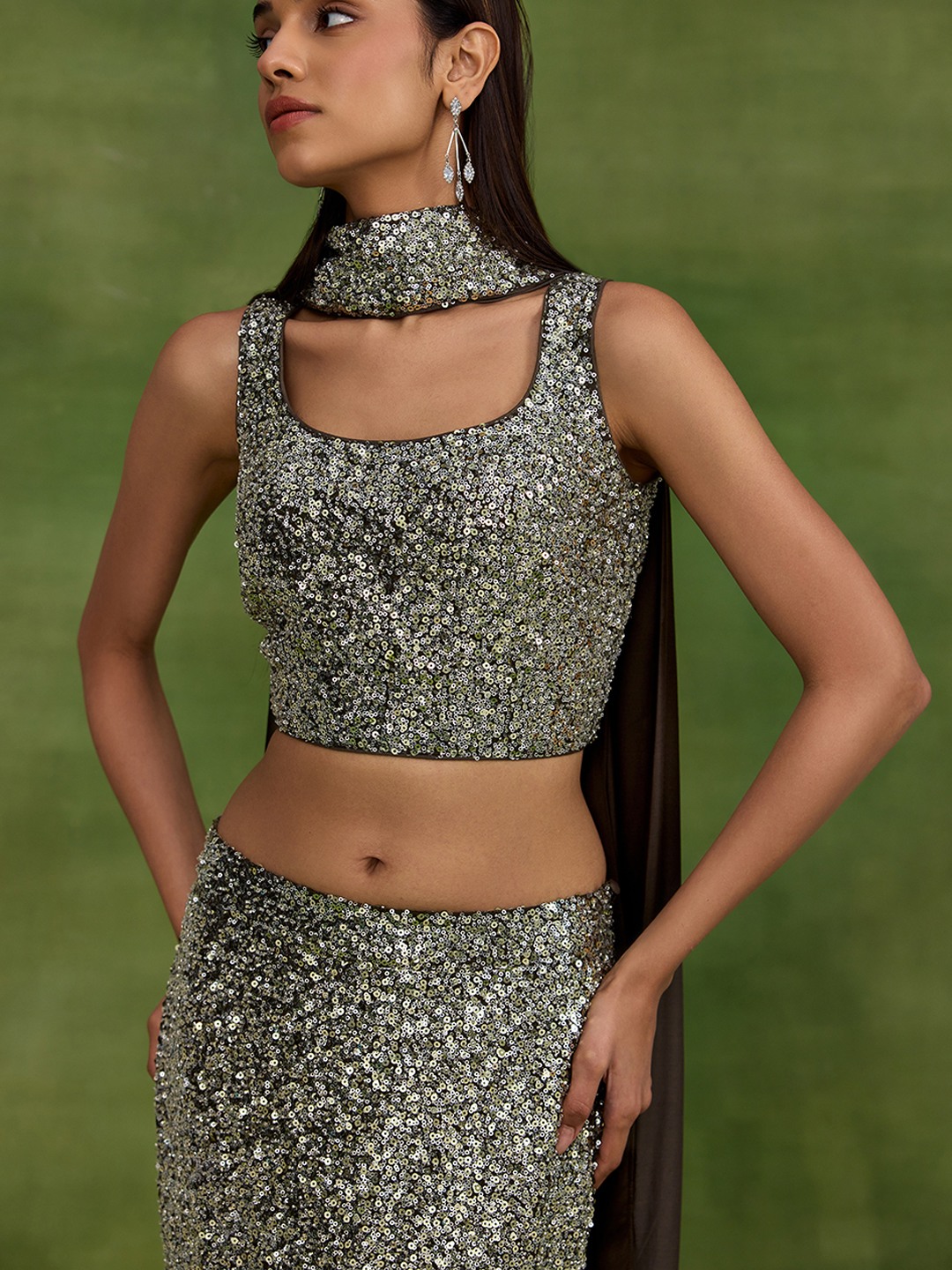 Kehkashan Sequin Top