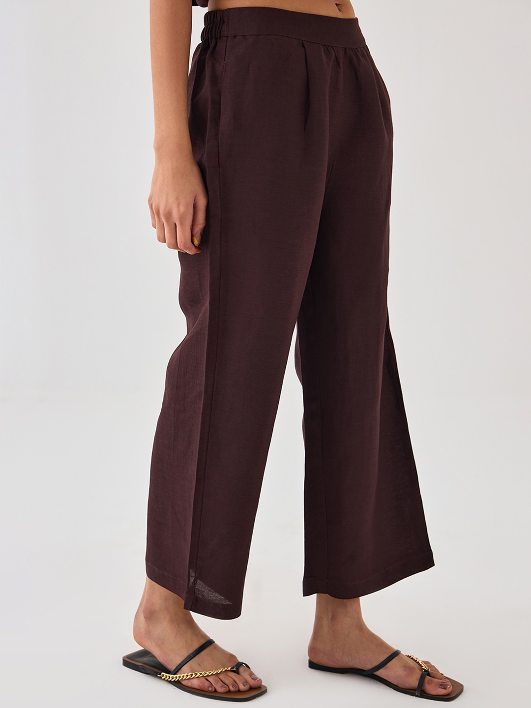 Brown Linen Trouser