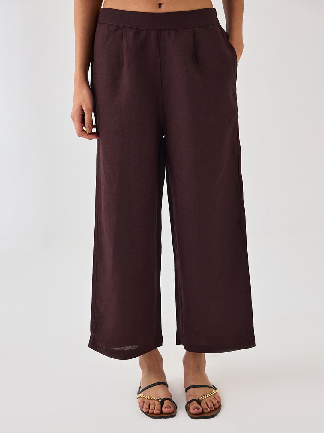 Brown Linen Trouser