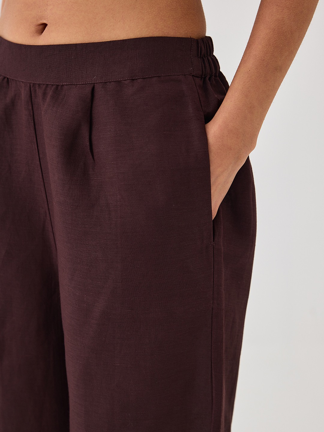 Brown Linen Trouser