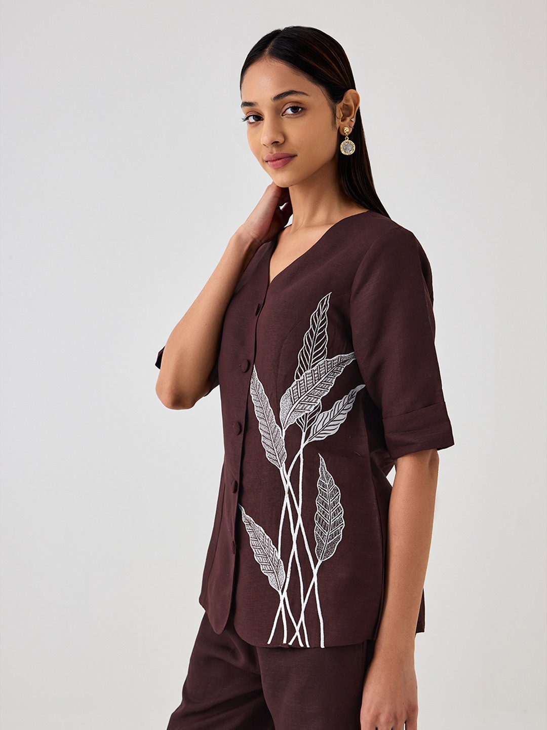 Brown Linen Jacket