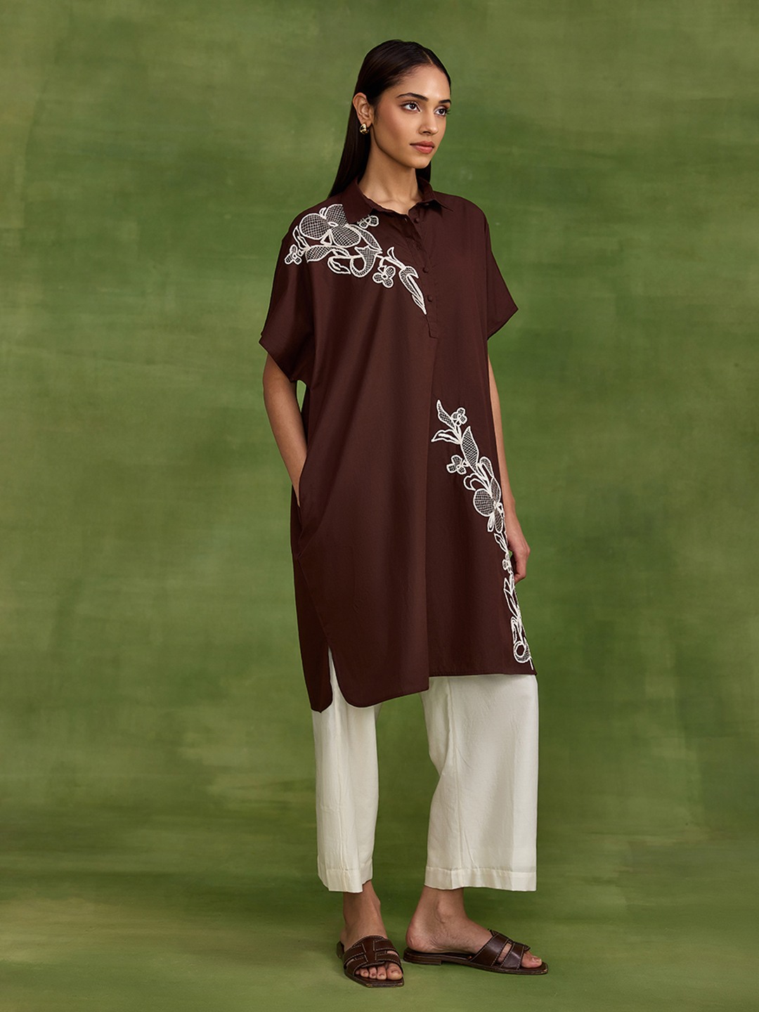 Brown Shirt Dress