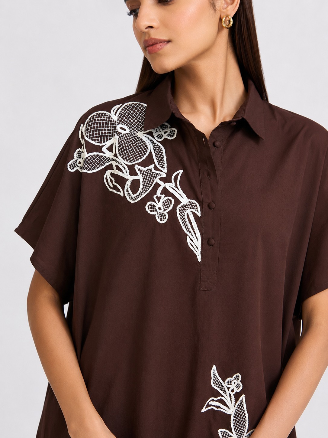 Brown Shirt Dress