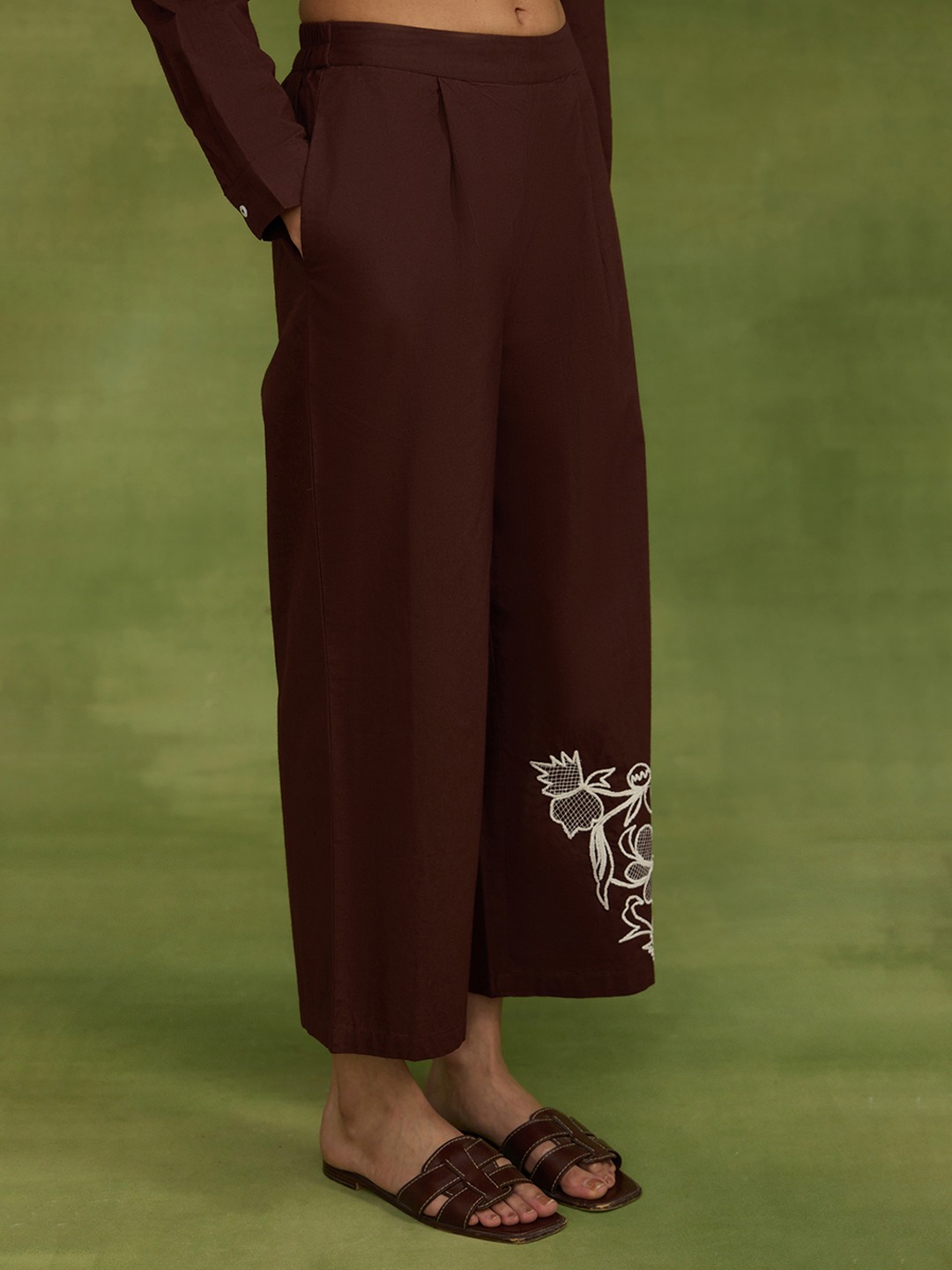 Brown Thread Work Trouser