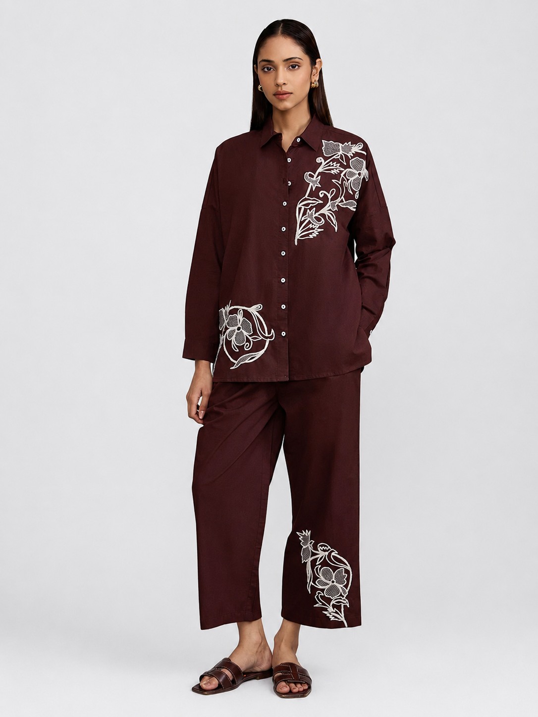 Brown Thread Work Trouser