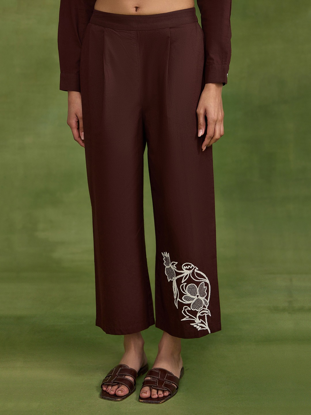 Brown Thread Work Trouser