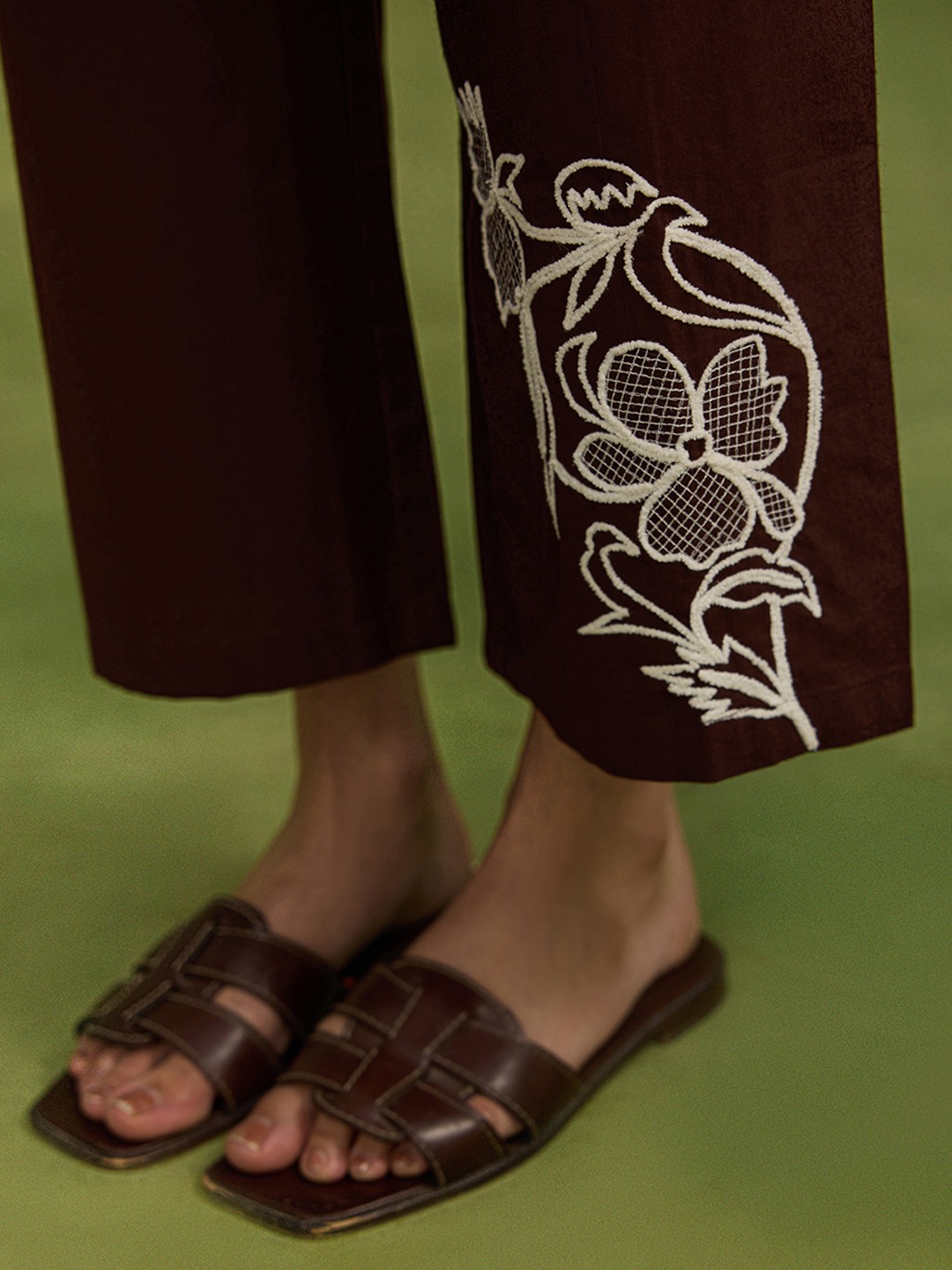 Brown Thread Work Trouser