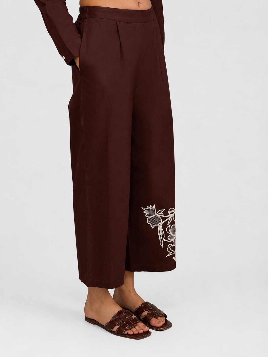 Brown Thread Work Trouser