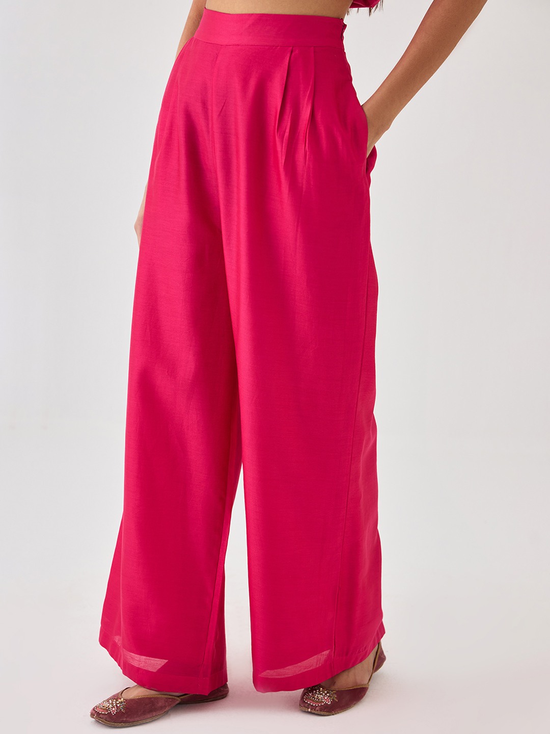 Pink Flared Trouser