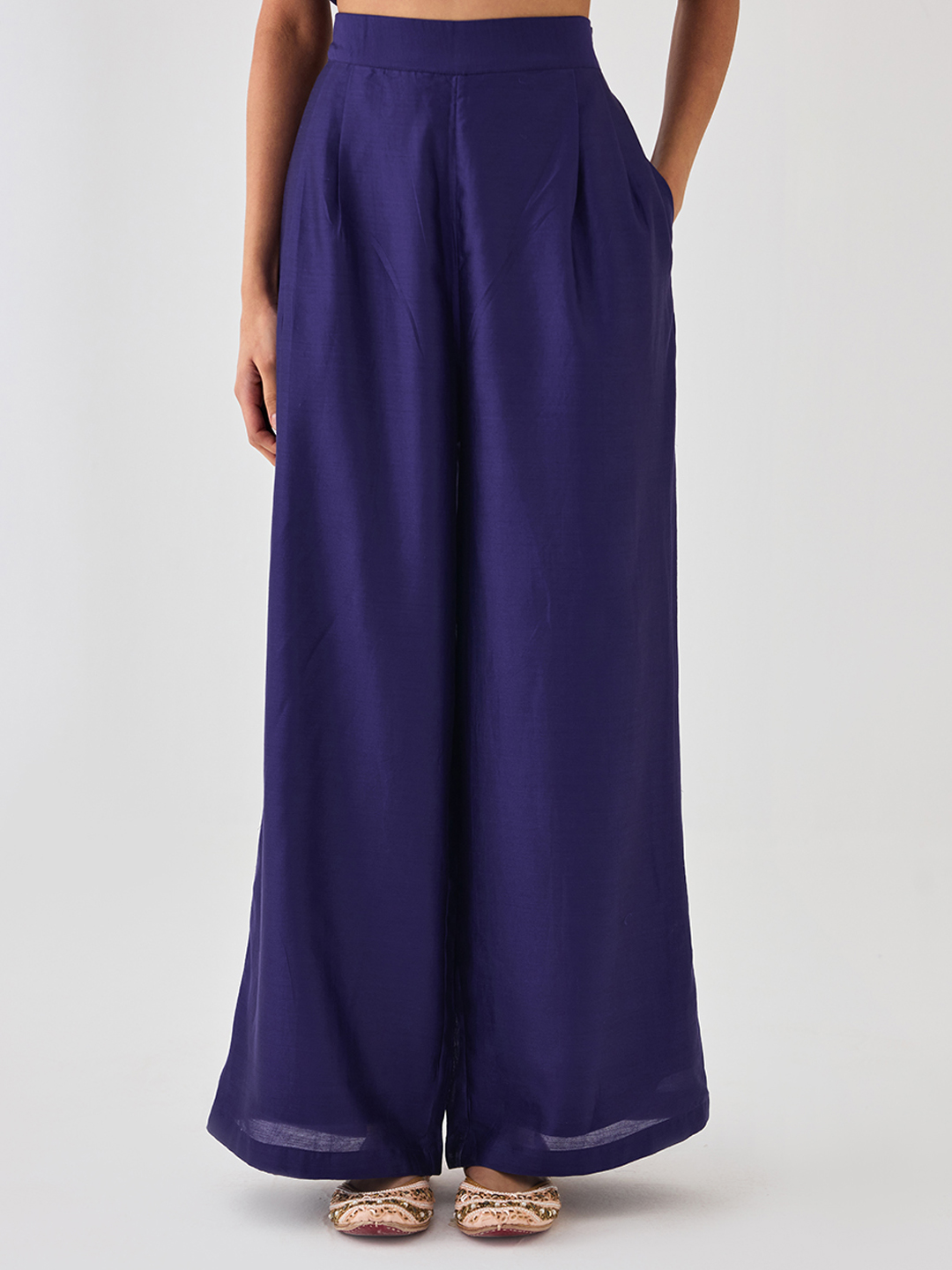 Purple Flared Trouser