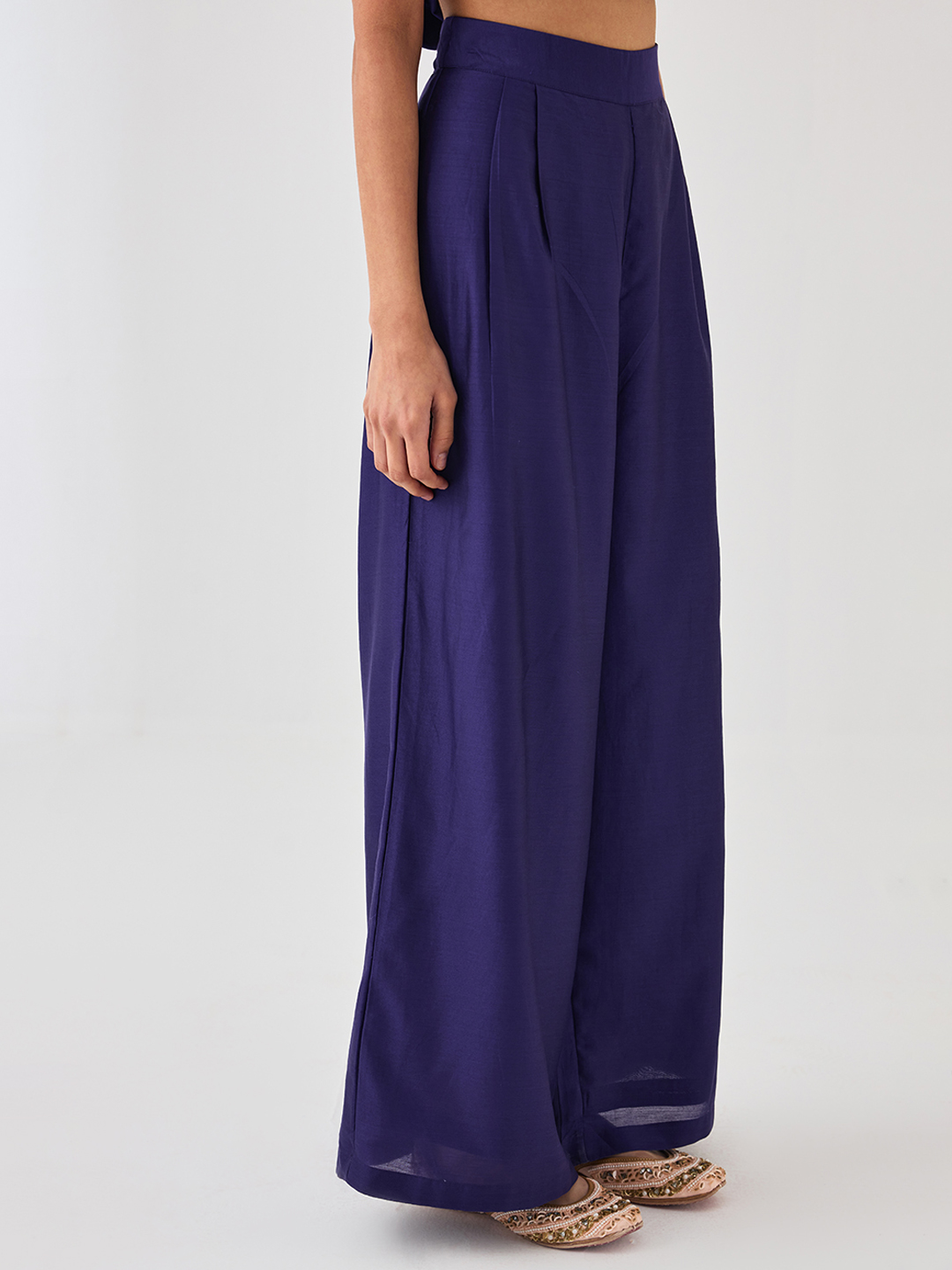Purple Flared Trouser