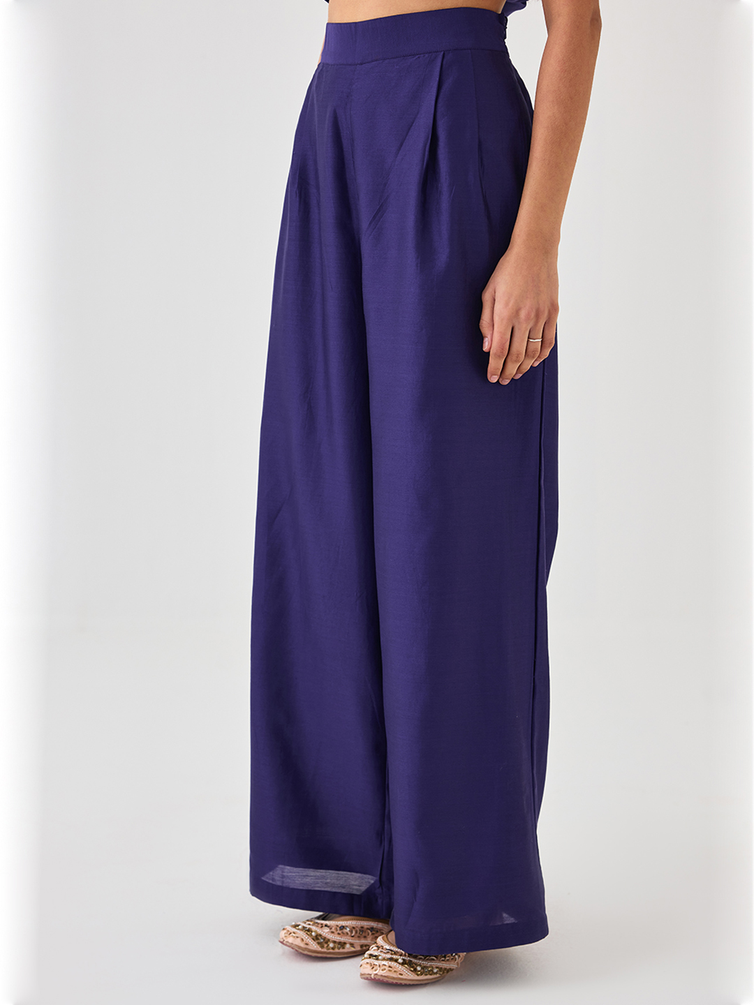 Purple Flared Trouser