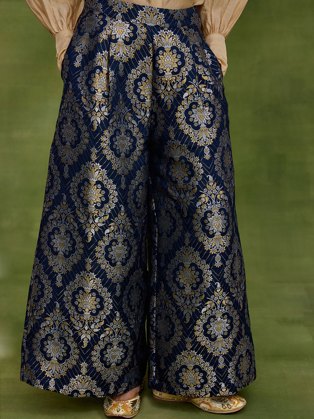 Brocade Blue Trouser