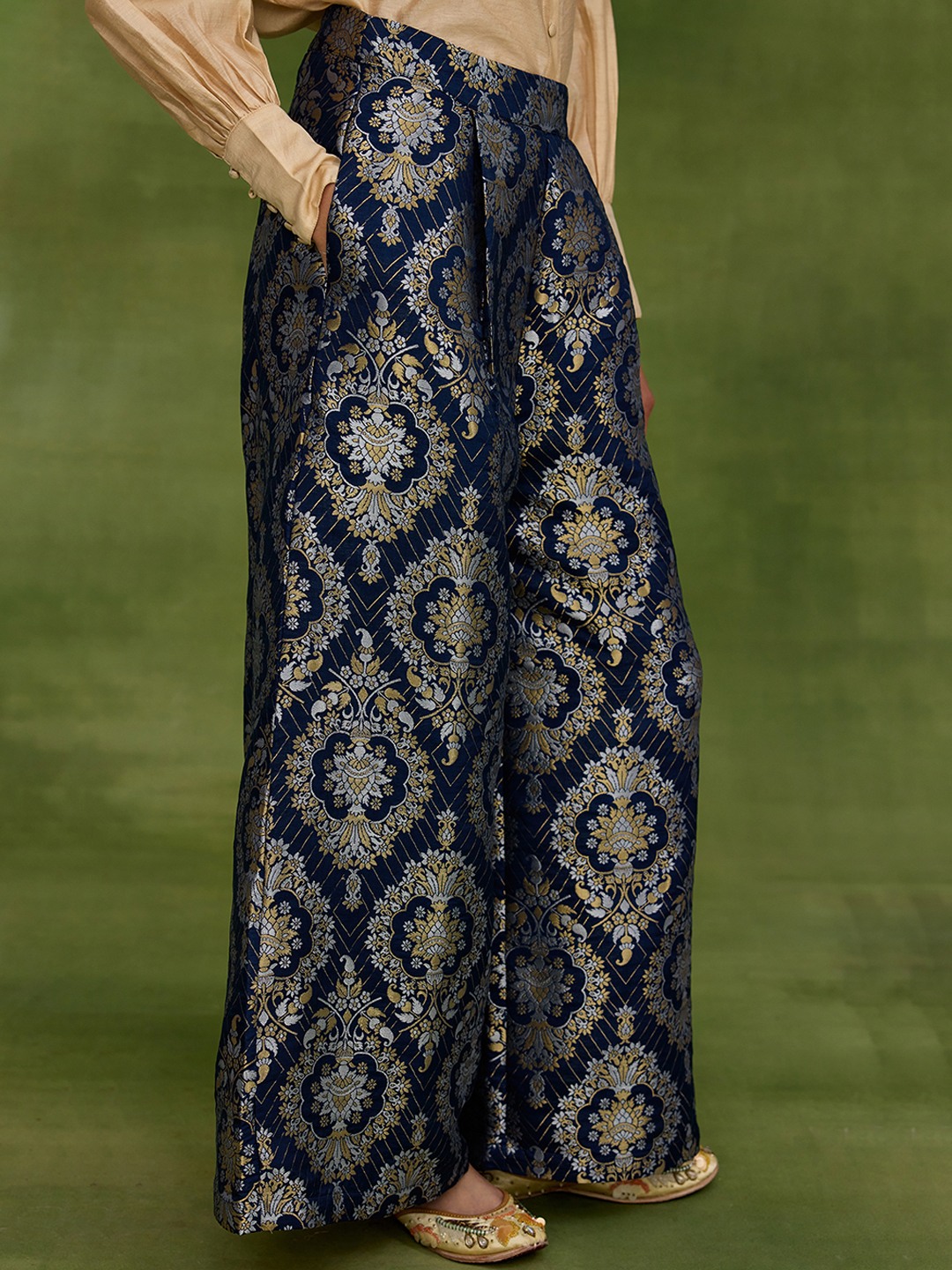 Brocade Blue Trouser