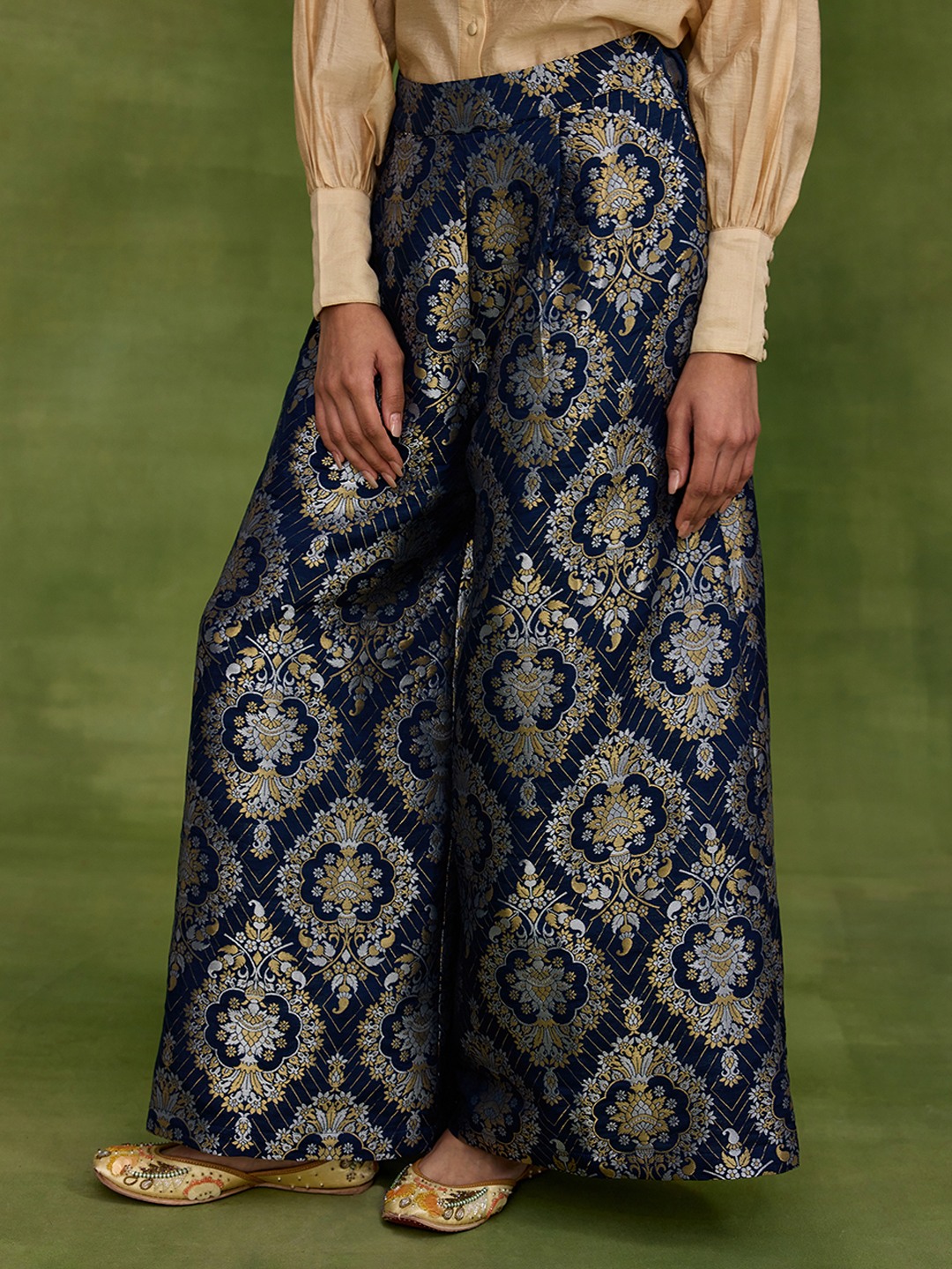 Brocade Blue Trouser