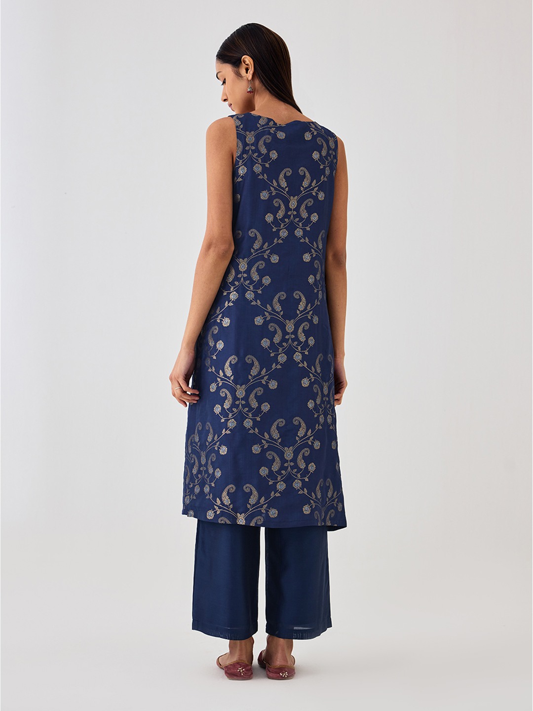 Kaashi Navy Blue Kurta