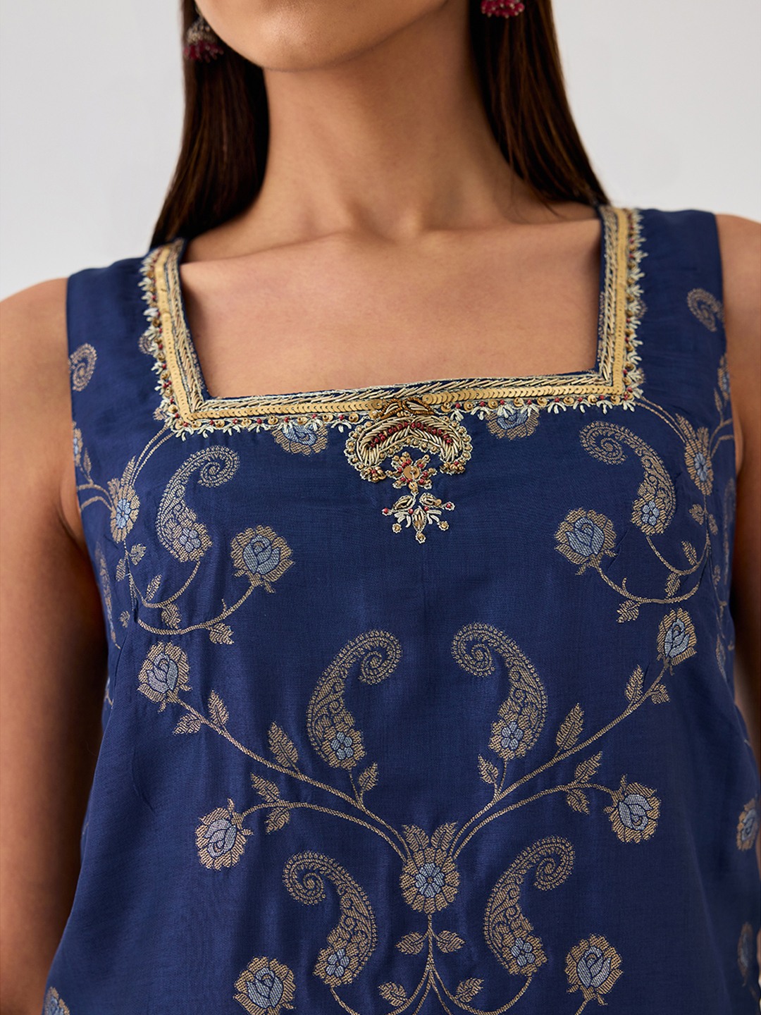 Kaashi Navy Blue Kurta