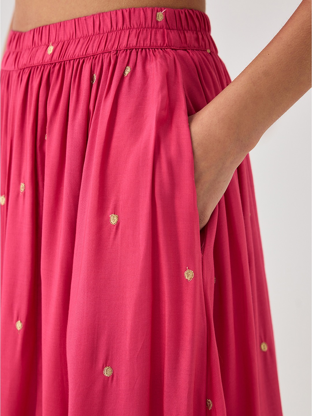 Pink Flared Skort