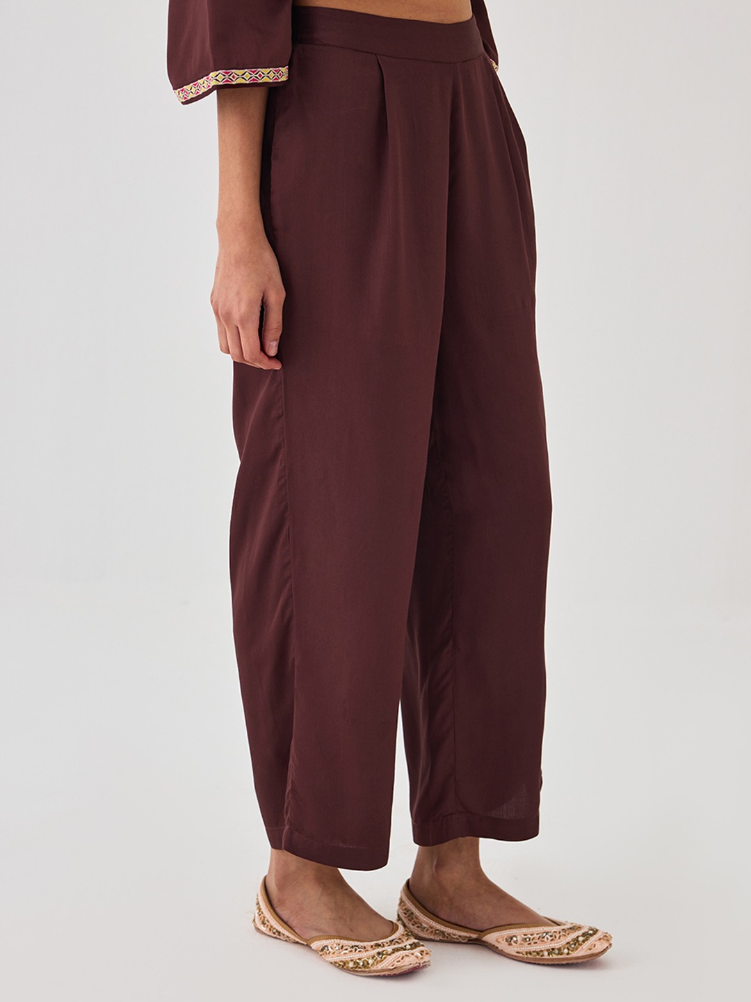 Brown Straight Trouser
