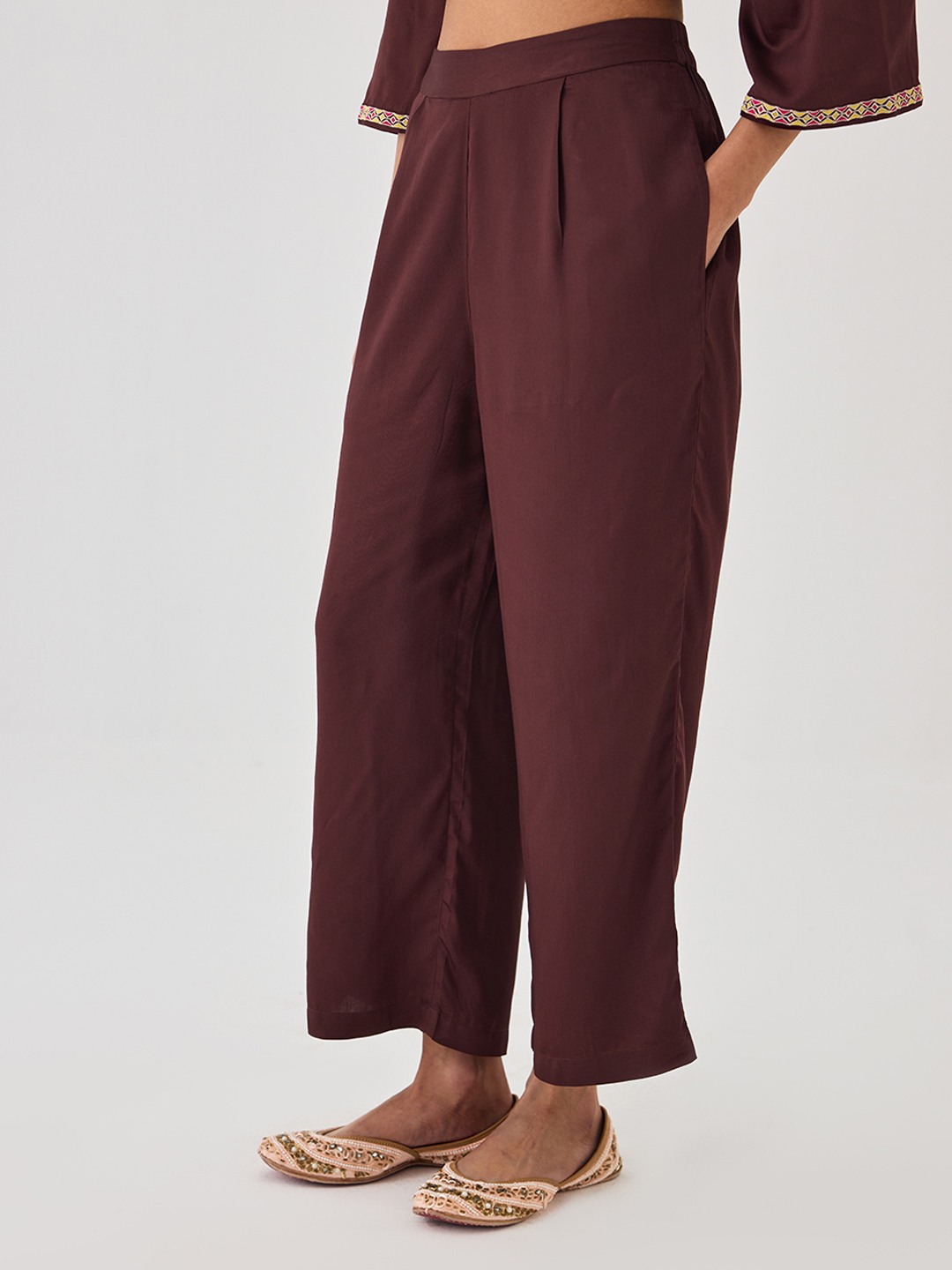 Brown Straight Trouser