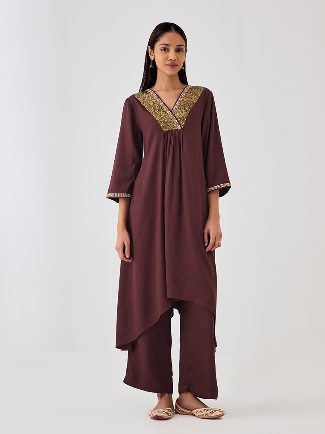 Brown Straight Trouser