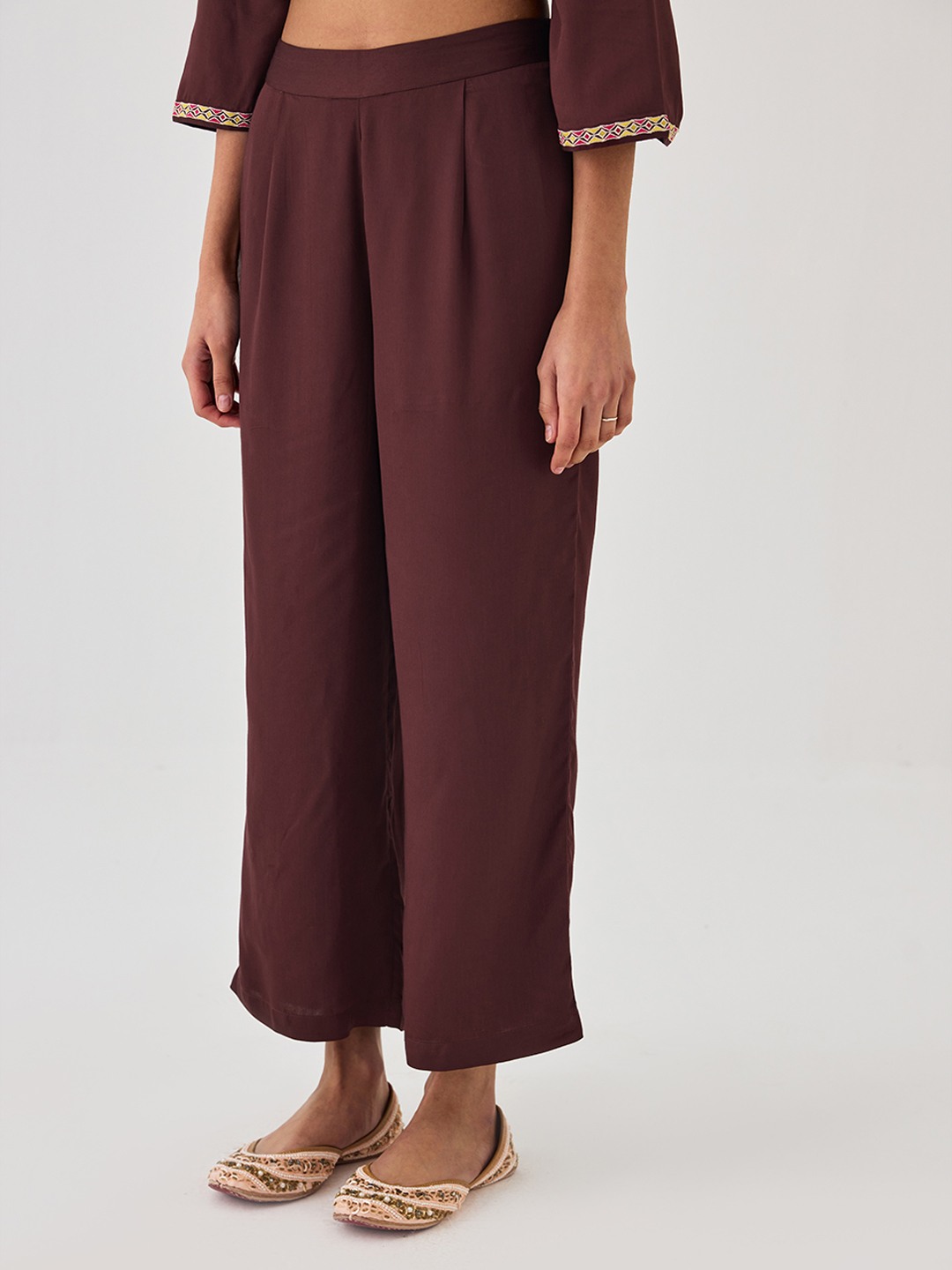Brown Straight Trouser
