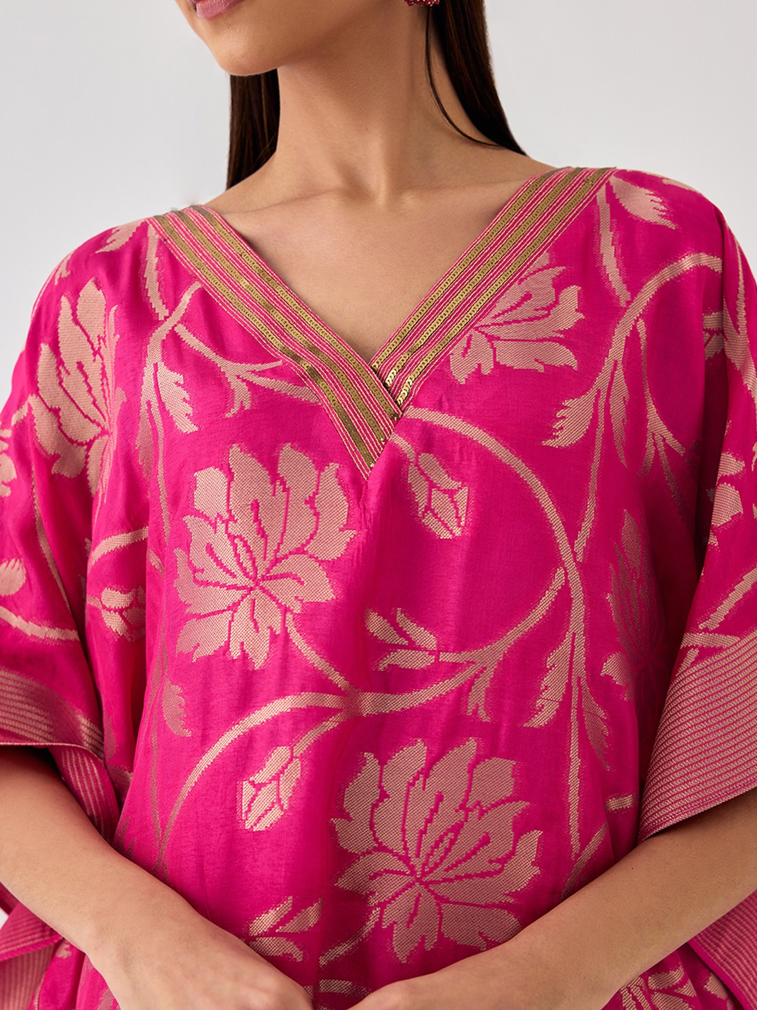 Kaashi Pink Brocade Kaftan