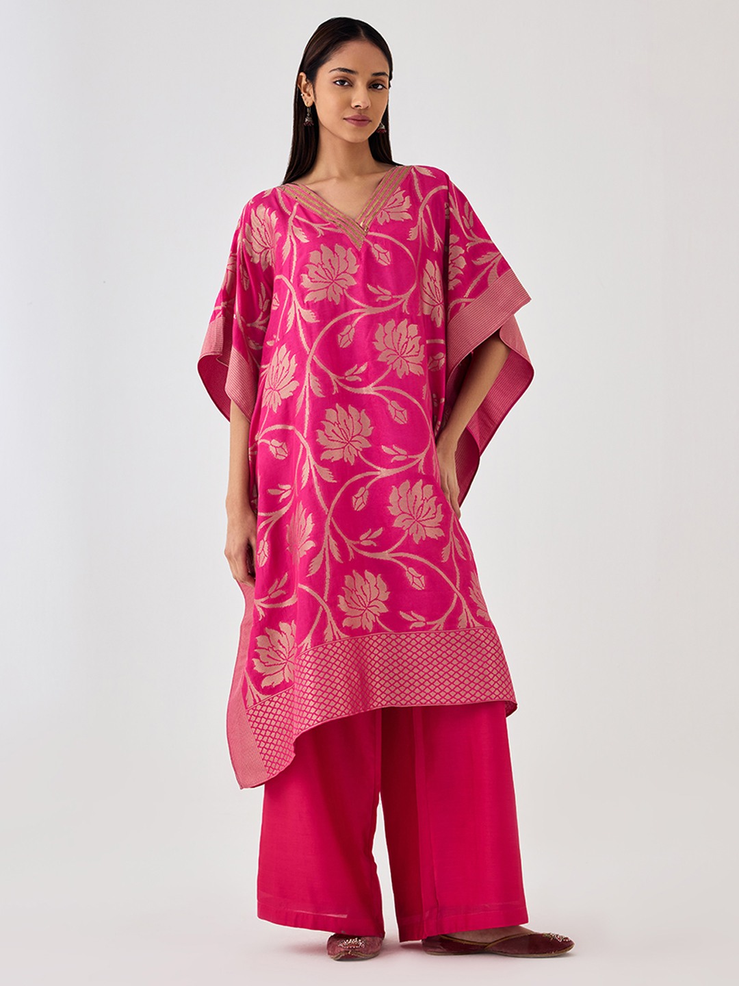 Kaashi Pink Brocade Kaftan