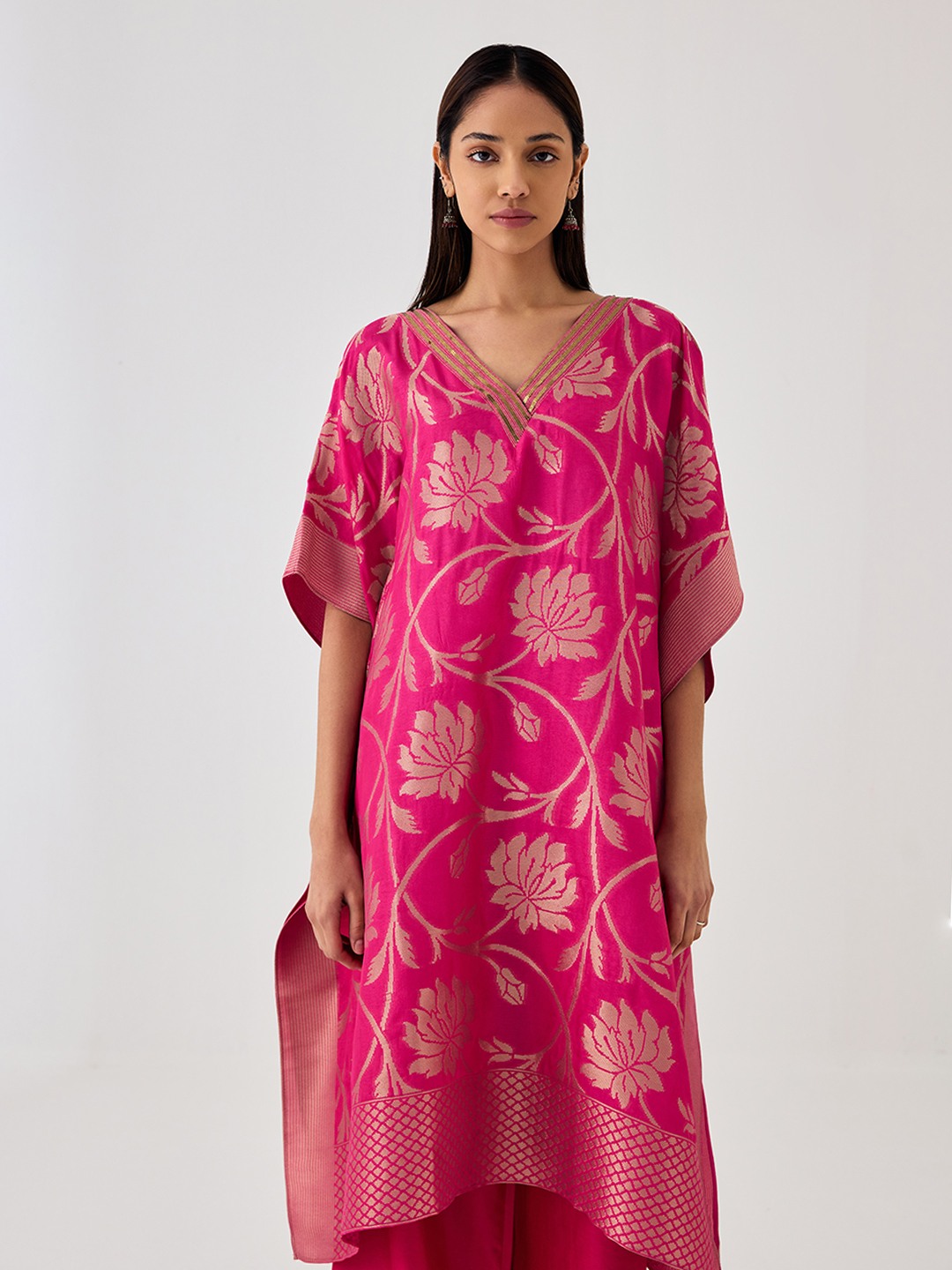 Kaashi Pink Brocade Kaftan