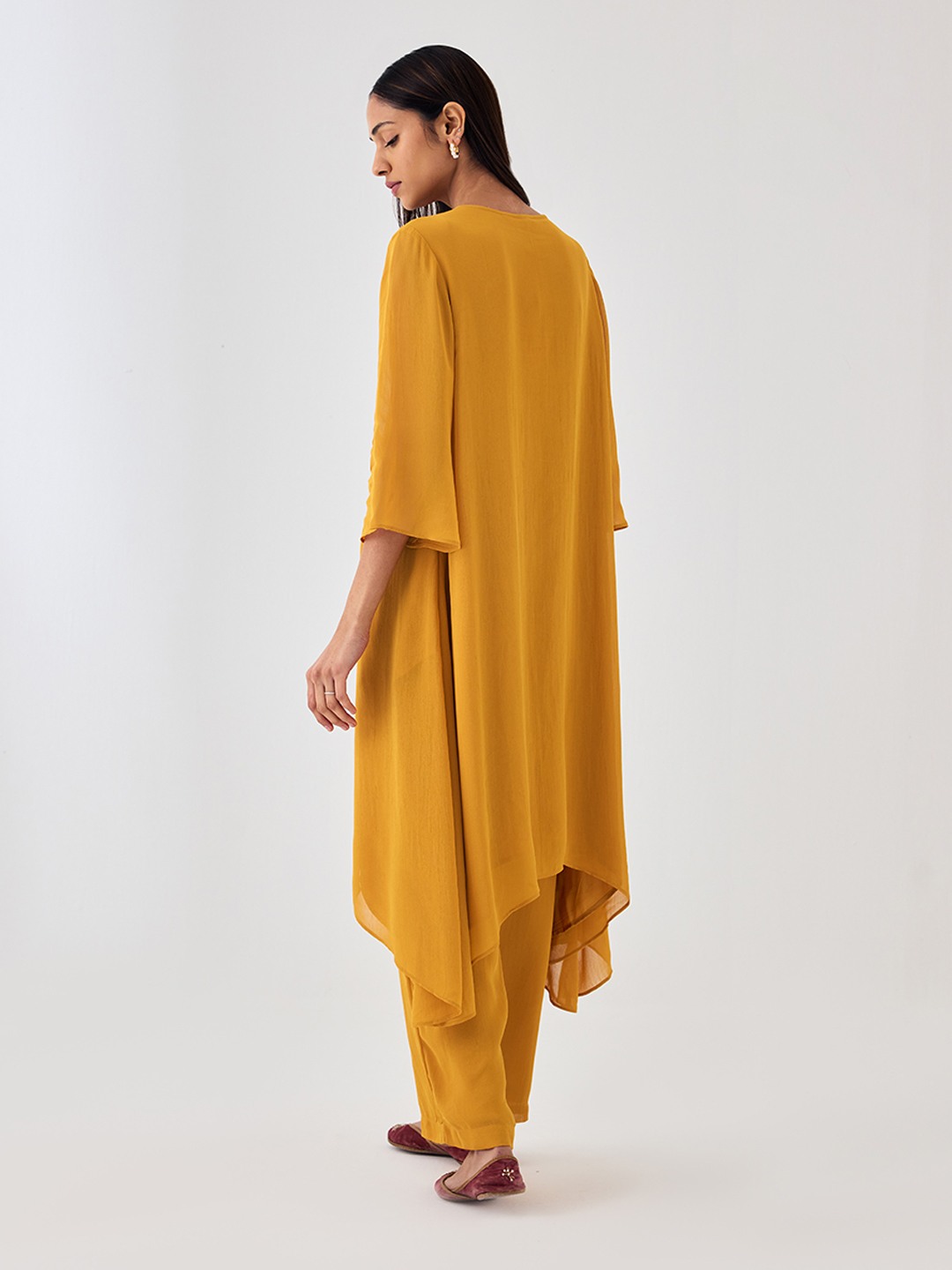 Yellow Asymetric Kurta