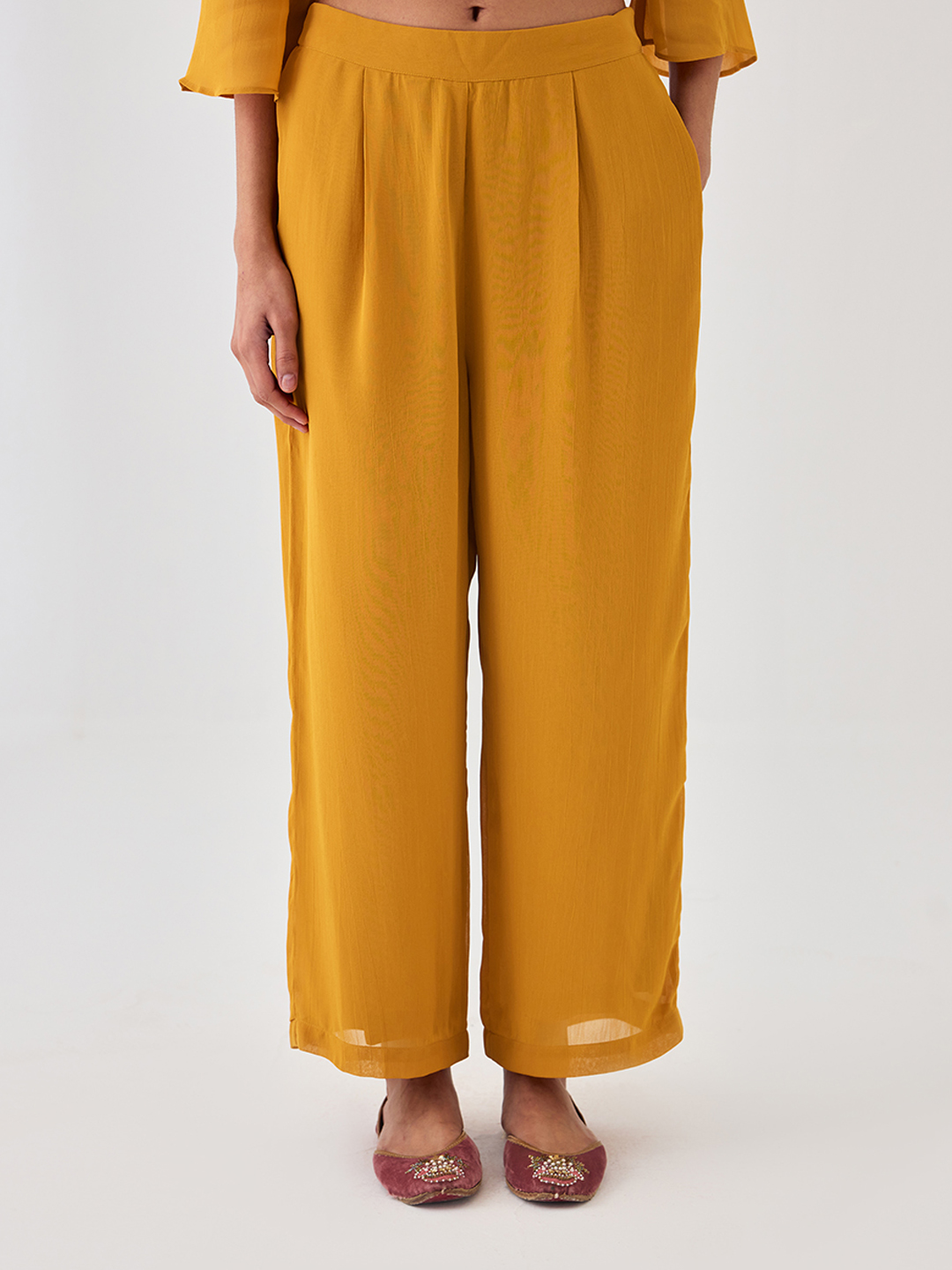 Yellow Straight Trouser