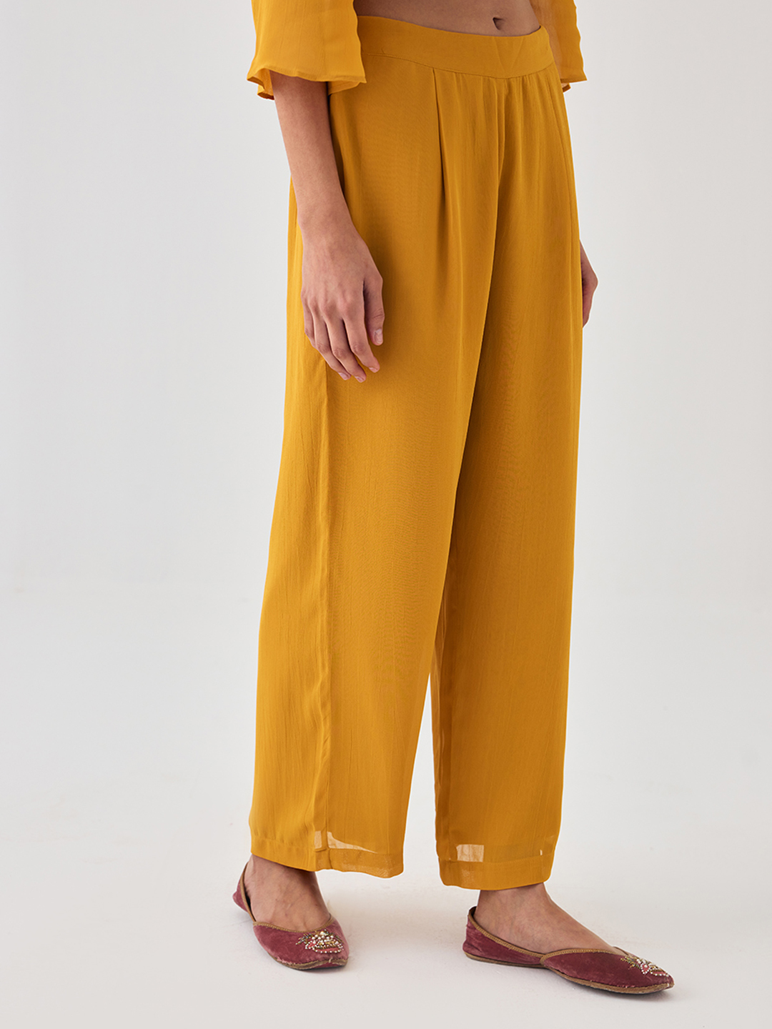 Yellow Straight Trouser