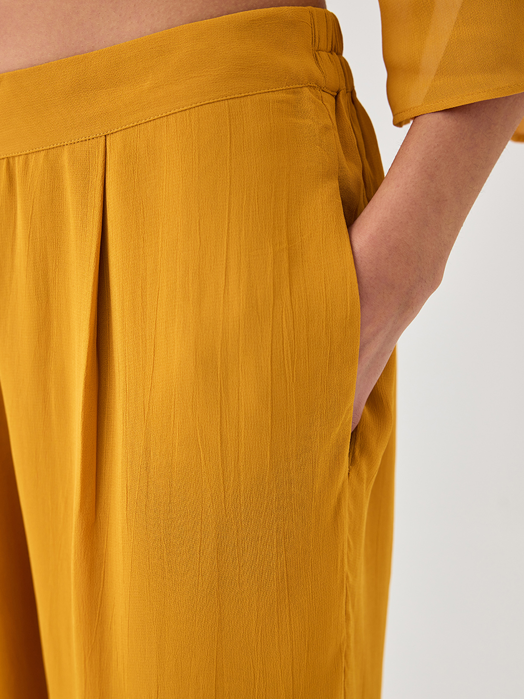 Yellow Straight Trouser