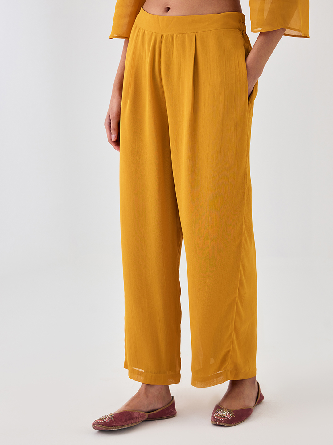 Yellow Straight Trouser