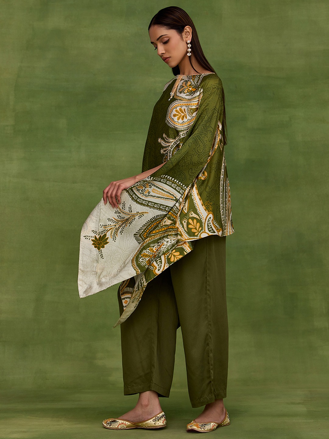 Ambi Paisley Green Top