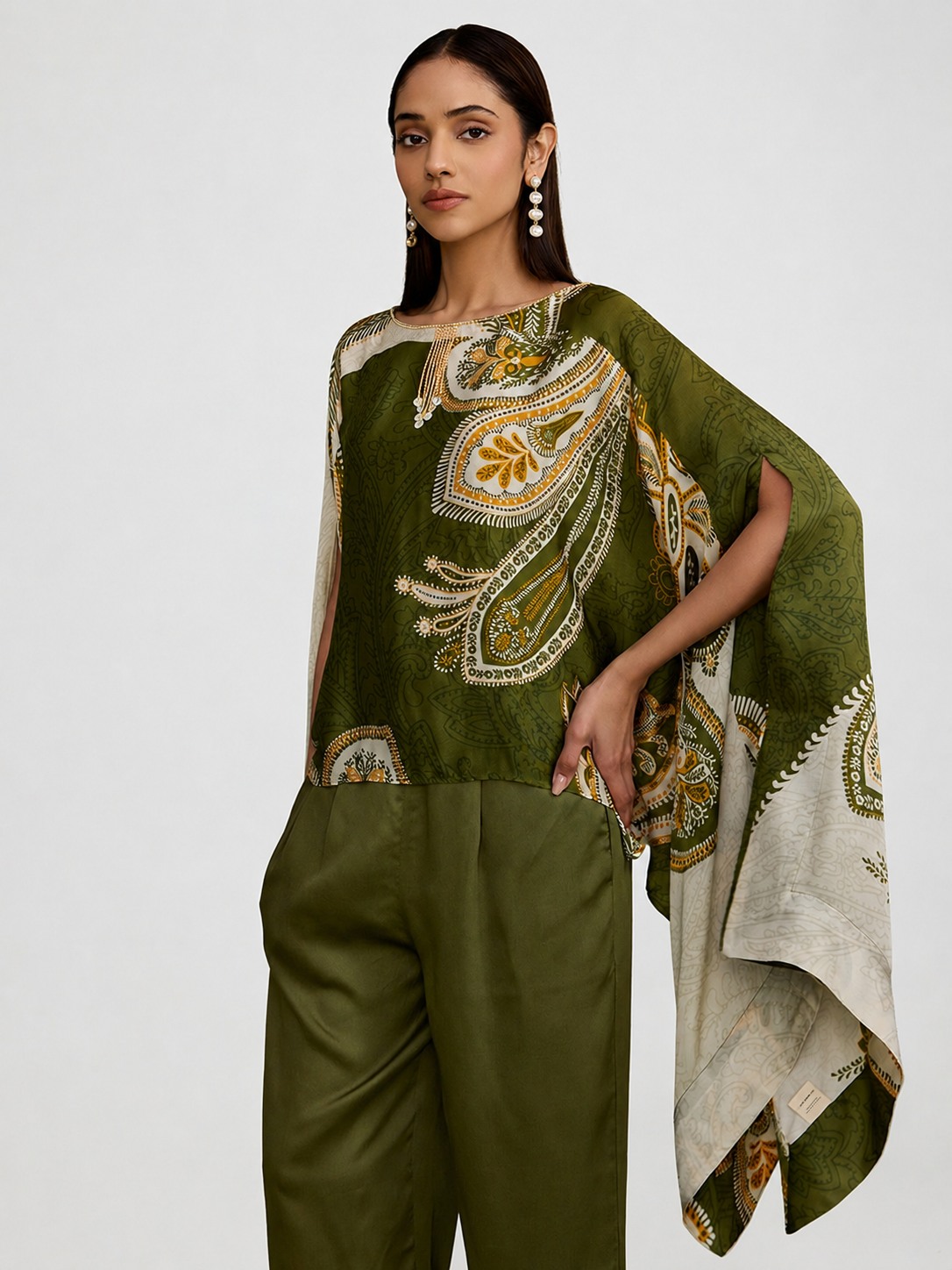 Ambi Paisley Green Top