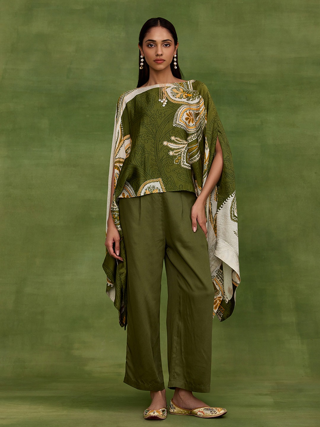 Ambi Paisley Green Top