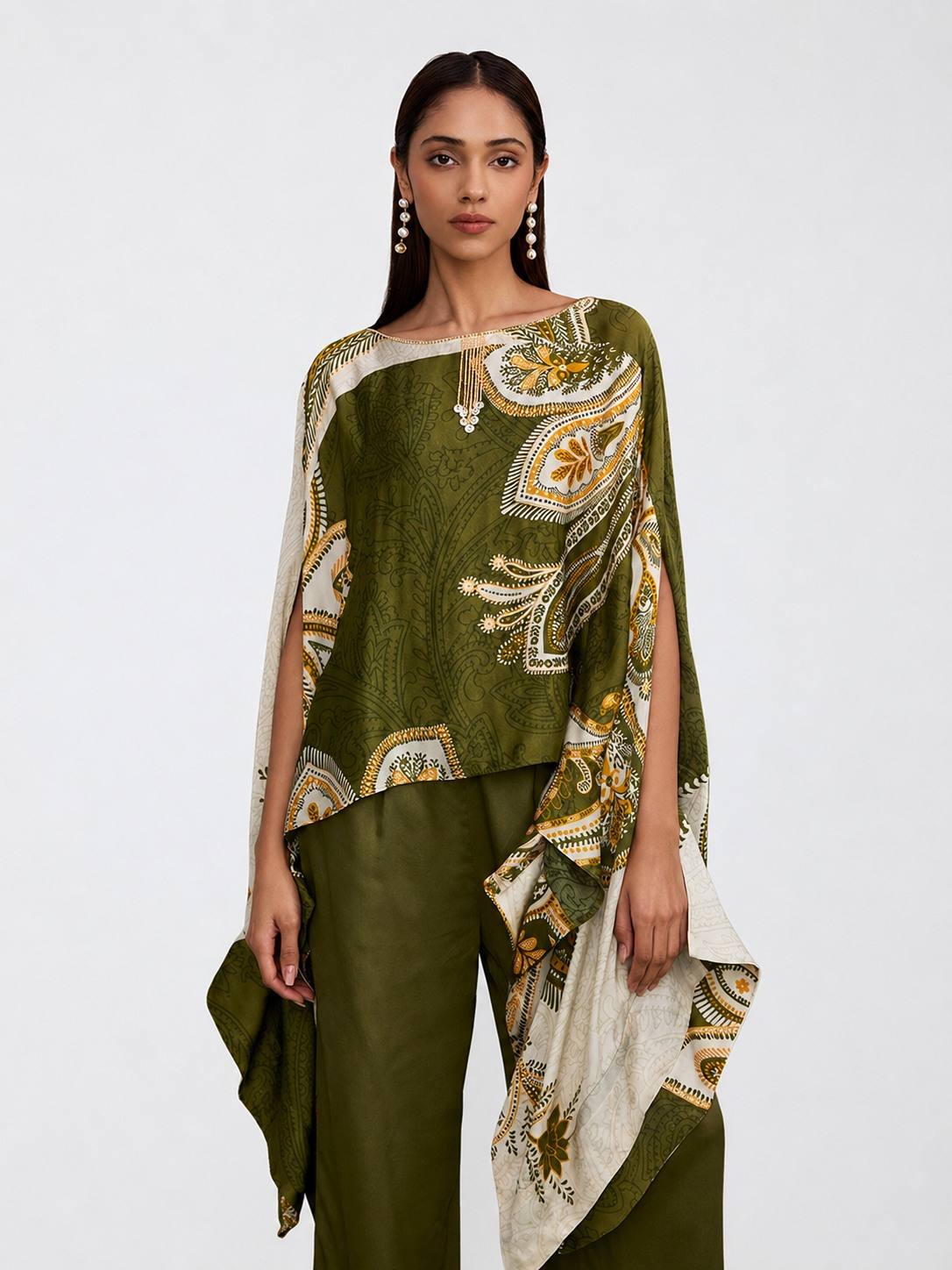 Ambi Paisley Green Top