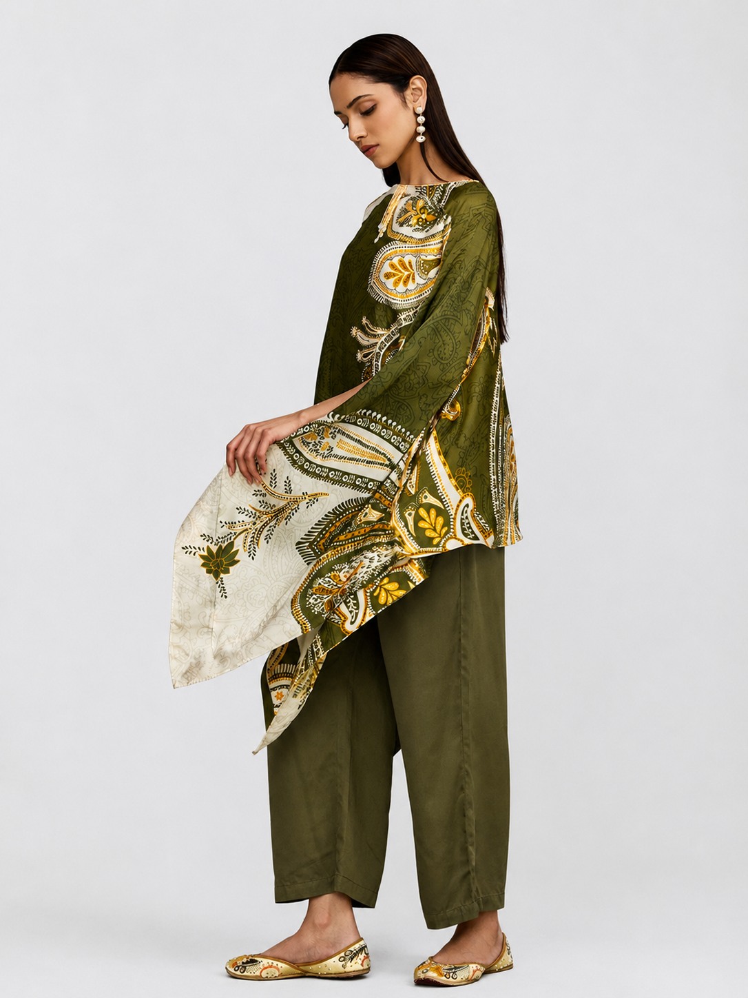 Ambi Paisley Green Top