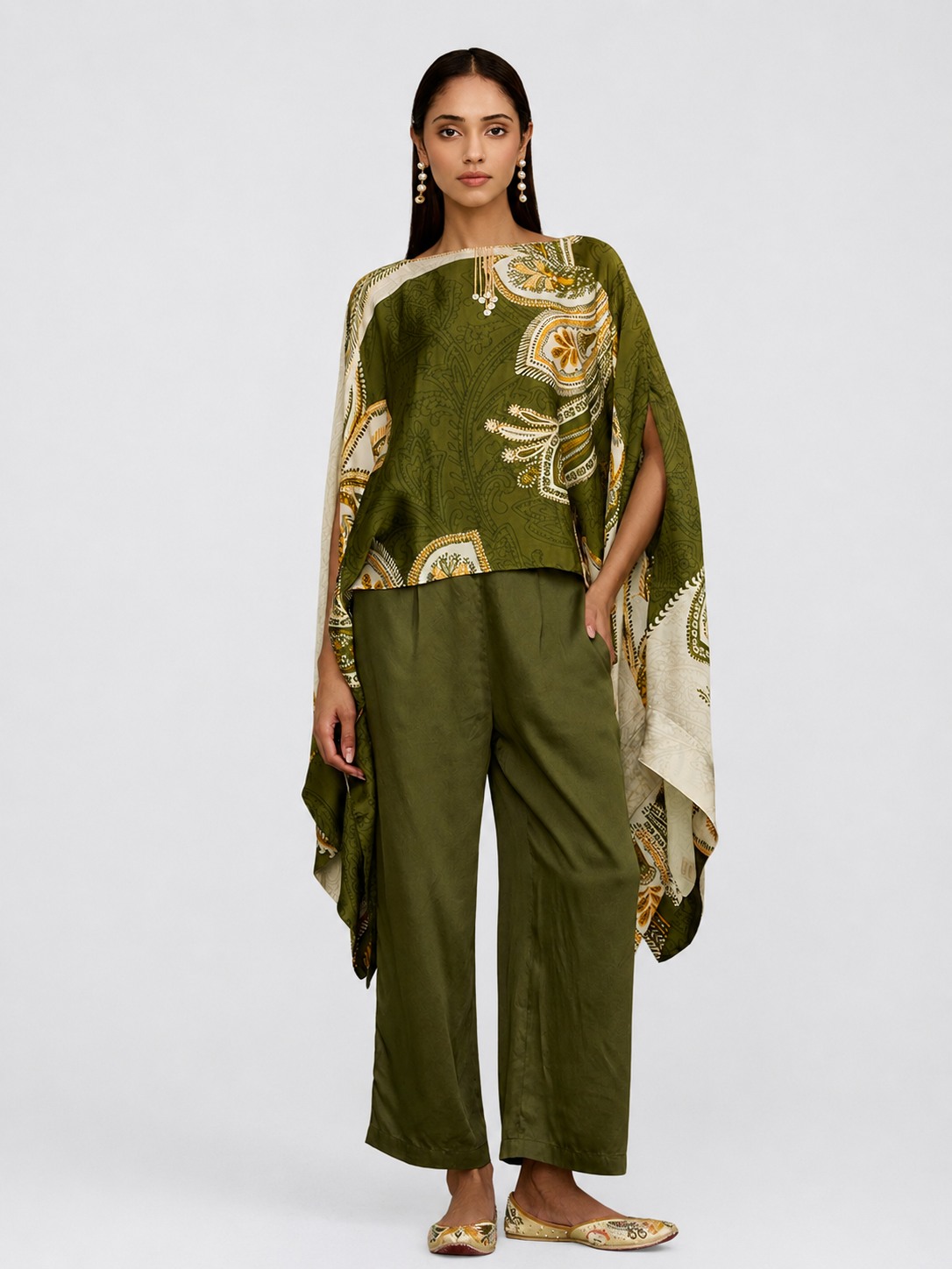 Ambi Paisley Green Top