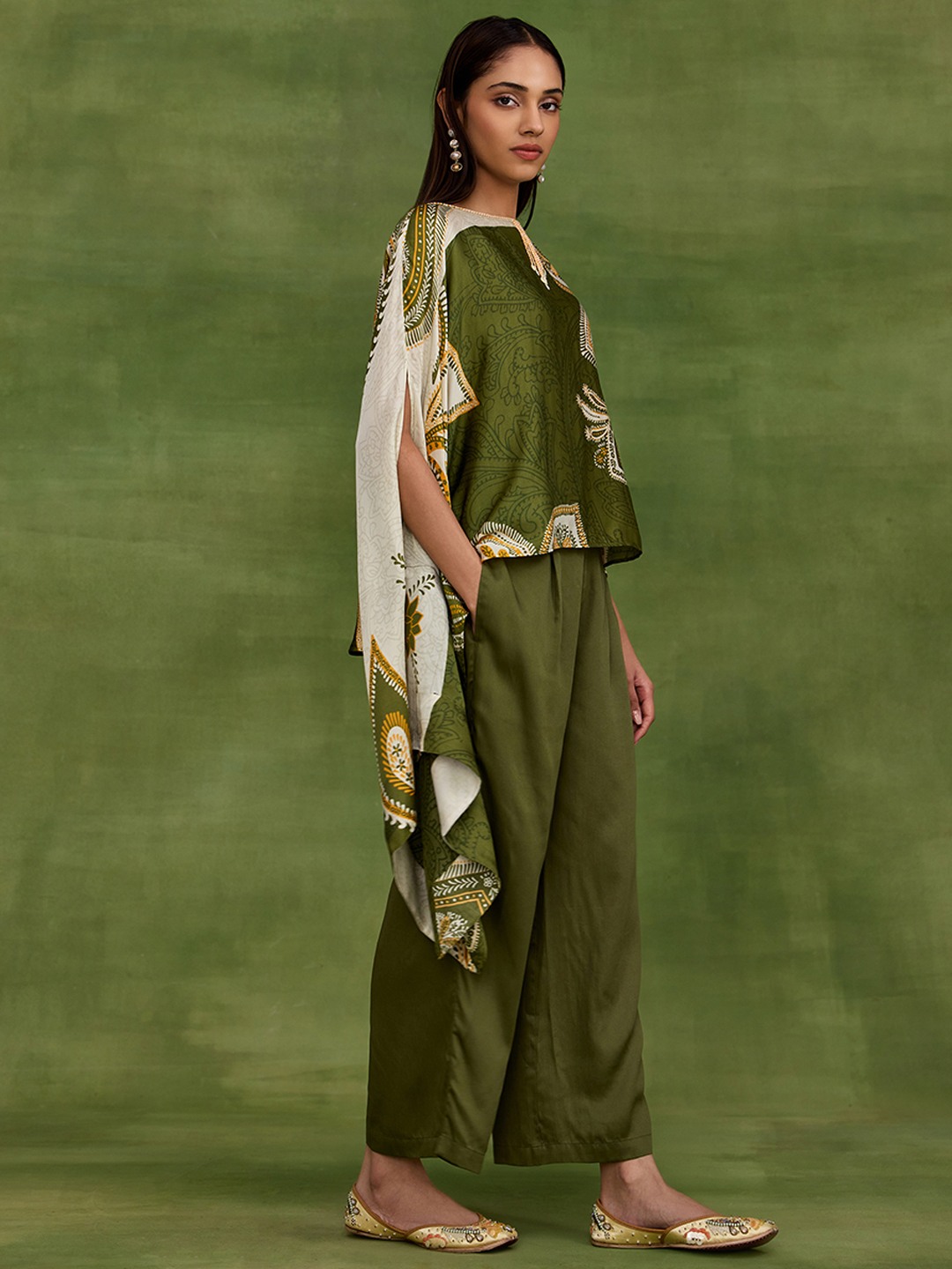 Ambi Paisley Green Top