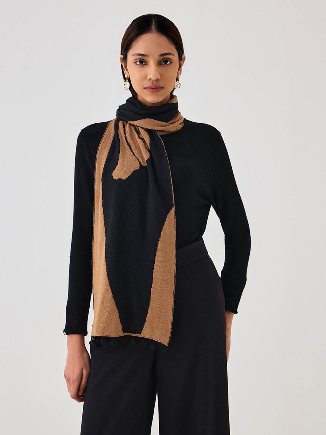 Mustared Knitted Scarf