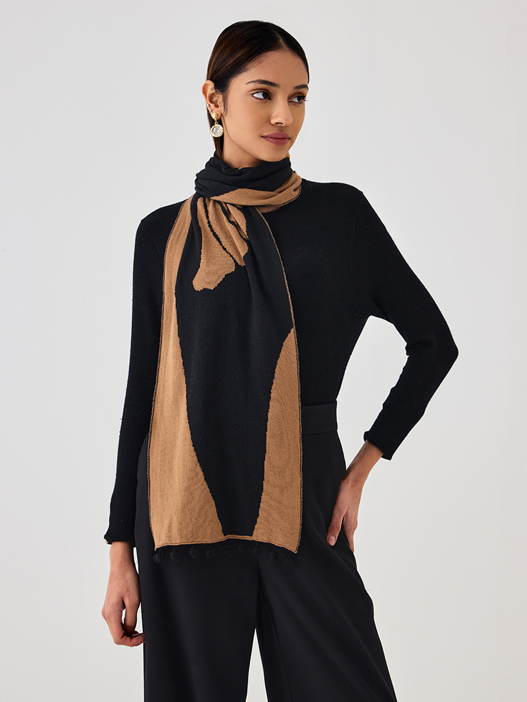 Mustared Knitted Scarf