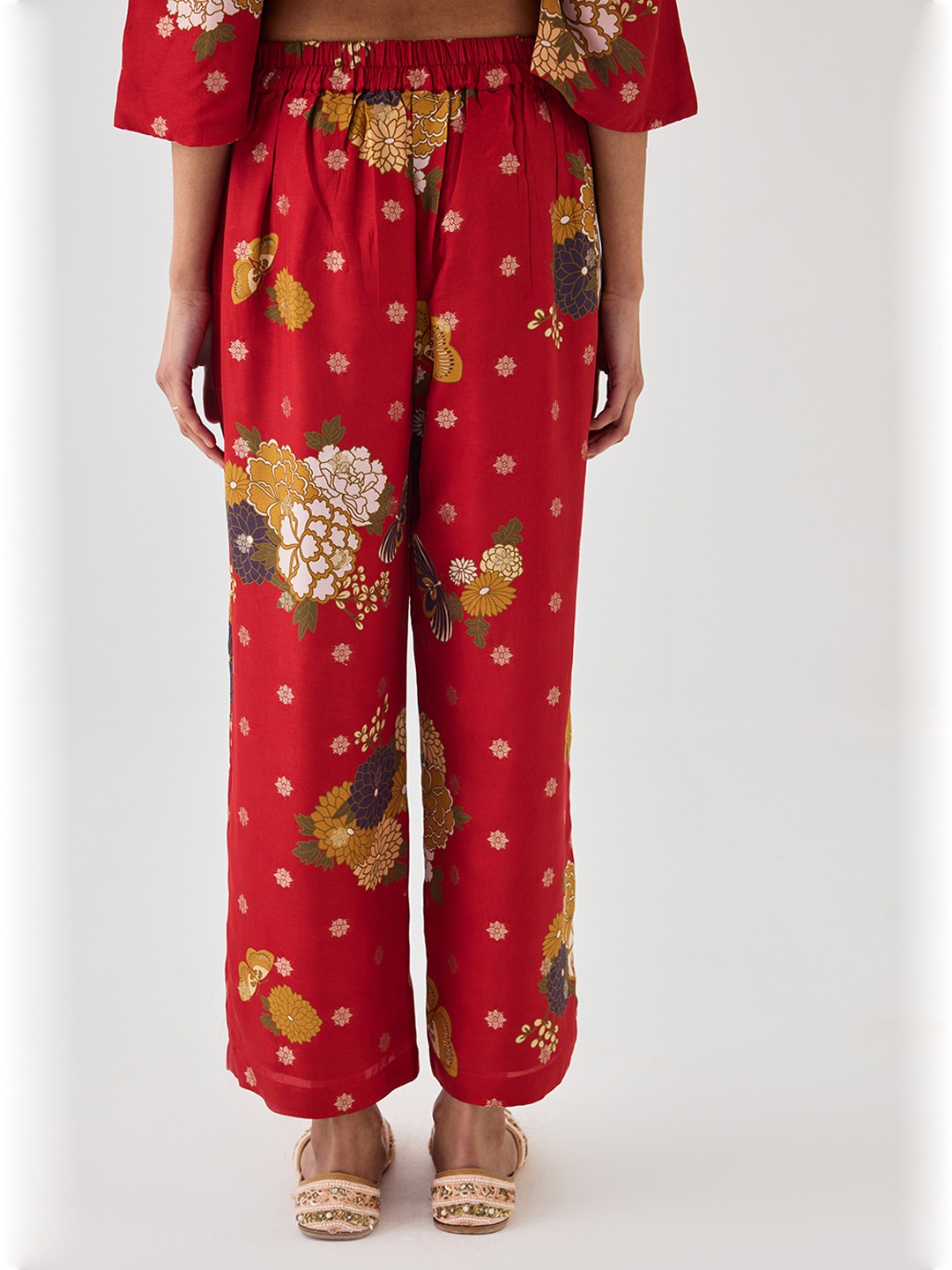 red Stright Trouser